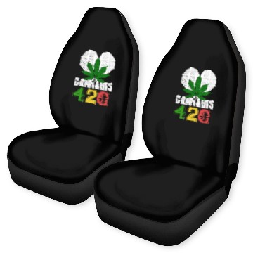 Discover Sidesplitting 420 Love Herb Weed Marijuana Design Car Seat Covers