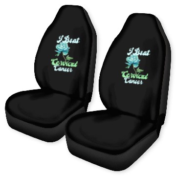 Discover Cervical Cancer Awareness I Beat Cervical Cancer Car Seat Covers