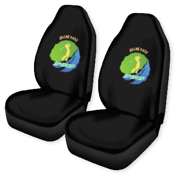 Discover Swing Easy, Sip Often. Funny golf beer Car Seat Covers