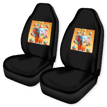 Discover 3D cartoon elephant Car Seat Covers