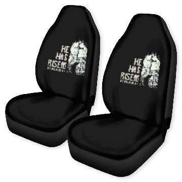 Discover He Has Risen Christ Bible Verse Tomb Cross Car Seat Covers