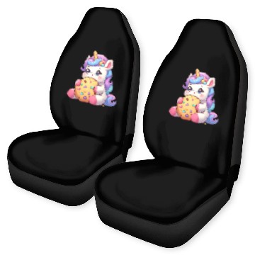 Discover Unicorn Enjoying a Cookie Car Seat Covers