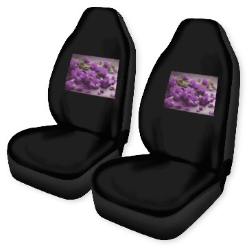 Discover Purple Petals Car Seat Covers