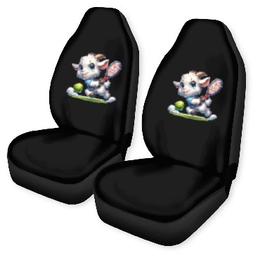 Discover Goat Tennis Player Court Match Design Car Seat Covers