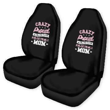 Discover Crazy Proud Always Loud Volleyball Mom Car Seat Covers