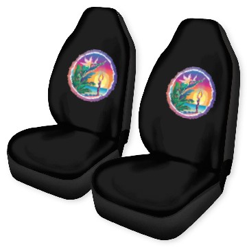 Discover Paradise Flower and Torch Car Seat Covers
