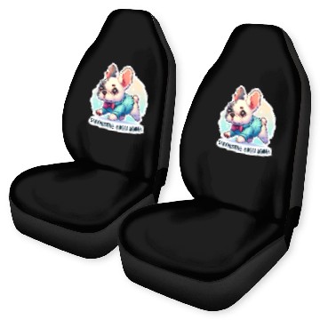 Discover Stay Positive French Bulldog Motivational Words Car Seat Covers