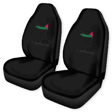 Discover free palestine standing flag silhouette Car Seat Covers