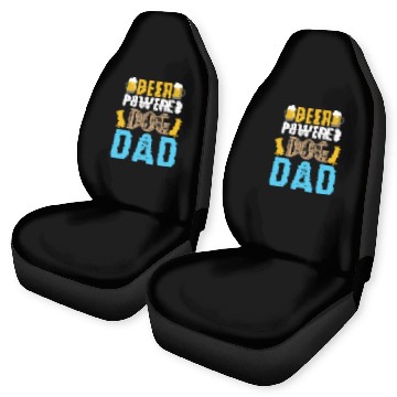 Discover Bear powered dog dad Car Seat Covers