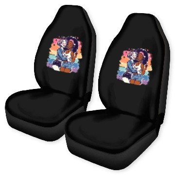 Discover Cute Sapphic Lesbian Whitey Melanin Rainbow Pride Car Seat Covers