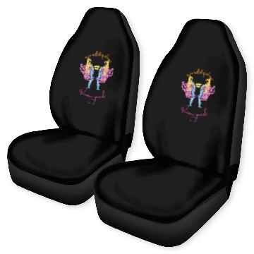 Discover Neon angel wings with a crown Car Seat Covers