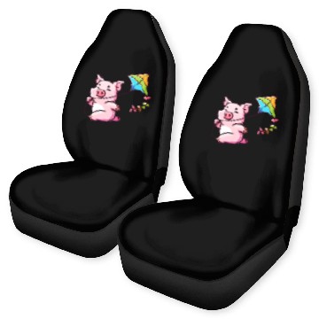 Discover Playful Piglet: Kite-Flying Joy Car Seat Covers