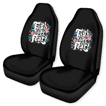 Discover faith over fear Car Seat Covers