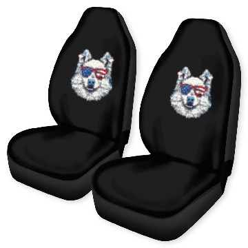 Discover Eskimo dog. 4th July. American independence day Car Seat Covers
