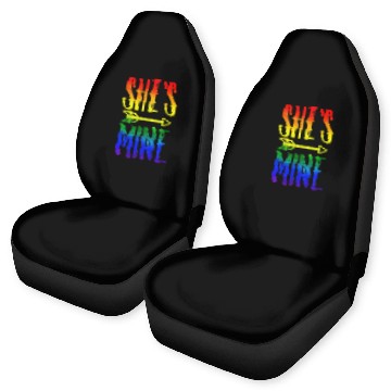 Discover I'm Hers She's Mine LGBT Pride Lesbian Couple Car Seat Covers