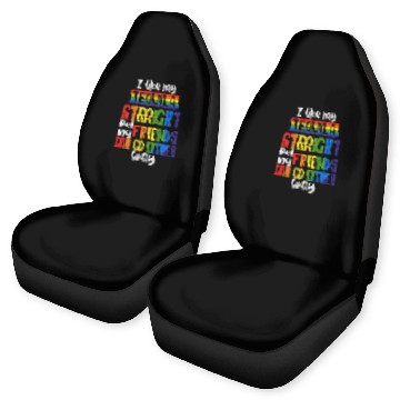 Discover Tequila Straight Friends Go Either Way LGBT Ally Car Seat Covers