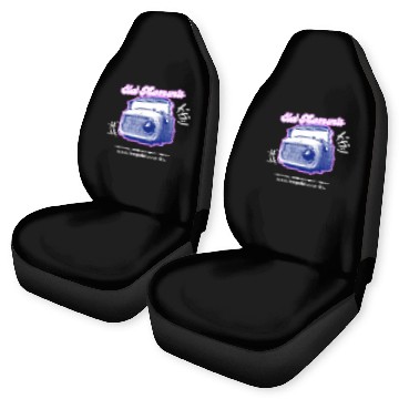 Discover Lilac Black Halftone Radio Portrait Car Seat Covers