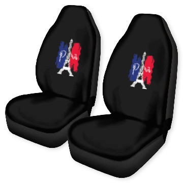 Discover Paris Clothing France Premium Car Seat Covers