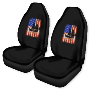 Discover Stars, Stripes & Pirate Ship American Flag Car Seat Covers