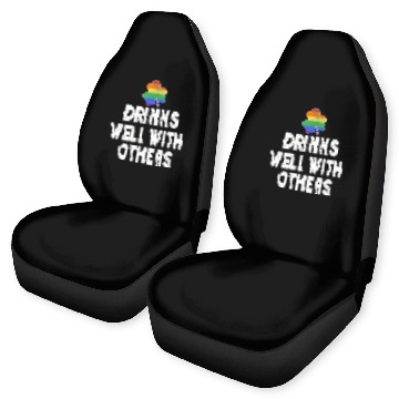 Discover Drinks Well With Others LGBT Gay St Patricks Day Car Seat Covers