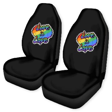 Discover Heart love is love grunge rainbow colored Car Seat Covers