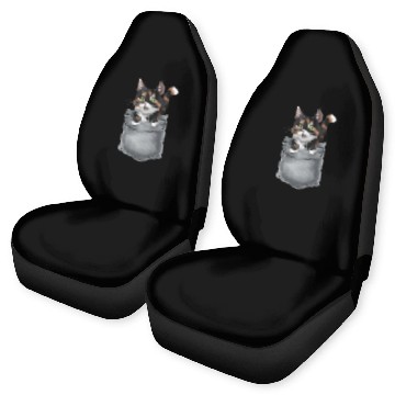 Discover Japanese Bobtail Cat In Pocket Car Seat Covers