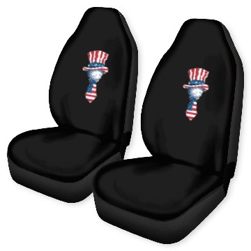Discover Patriotic Golf Ball with Stars and Stripes Hat Car Seat Covers