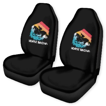 Discover Retro Equestrian Riding Jockey Horse Racing Car Seat Covers