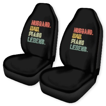 Discover Husband Dad Piano Legend Funny Father Car Seat Covers