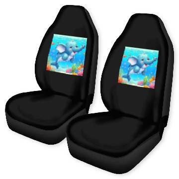 Discover The elephant-dolphin Car Seat Covers