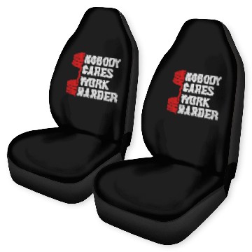 Discover Nobody Cares Work Harder Fitness Workout Gym Car Seat Covers