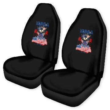 Discover Patriotic Cat with Sunglasses and Kamala-Walz 2024 Car Seat Covers