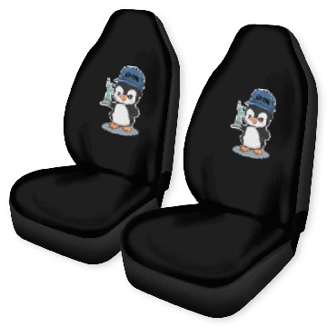 Discover New York Penguin Holding Statue Of Liberty Car Seat Covers