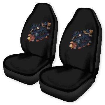 Discover Creative illustration of text life is an adventure Car Seat Covers