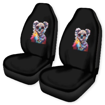 Discover Cooler Koala With Sunglasses Car Seat Covers