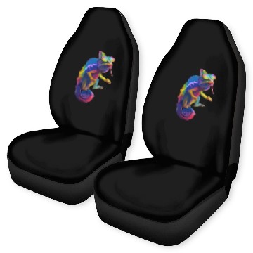 Discover Psychedelic Chameleon Vibes Car Seat Covers