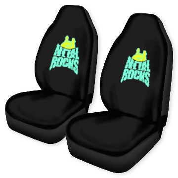 Discover Heavy Metal Rocks Hard Rock Music Text Quote Logo Car Seat Covers