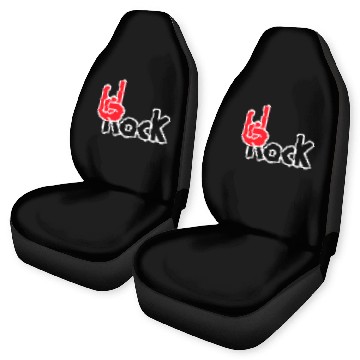 Discover Heavy Metal Fun Hard Rock Music Horns Hand Gesture Car Seat Covers