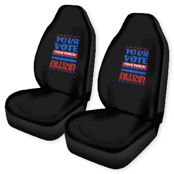 Discover Your Vote, Your Power - Defend Democracy -Election Car Seat Covers