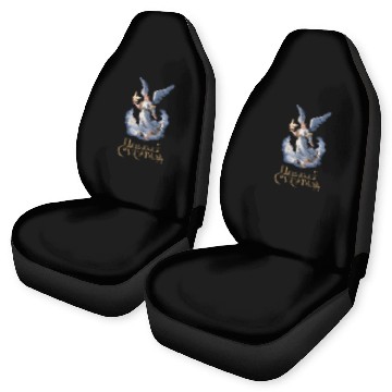 Discover Heavenly Christmas Angel with Star Holiday Art Car Seat Covers