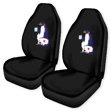 Discover Penguin Doctor, Penguin Famila, funny penguin Car Seat Covers