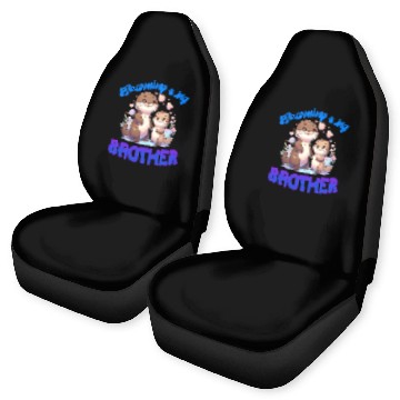 Discover Soon I'll Be A Big Brother Sweet Otter Brother Car Seat Covers