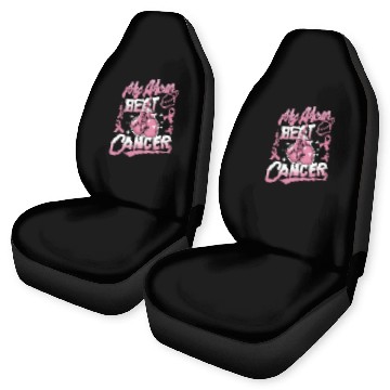 Discover My Mom Beat Cancer Breast Cancer Awareness Car Seat Covers