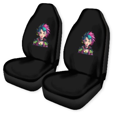 Discover Vivid Punk Rebellion - Bold and Fearless Car Seat Covers