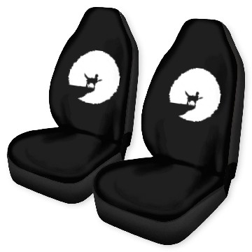 Discover Cat Moon Cliff At Night Werewolf Round Howling Fun Car Seat Covers