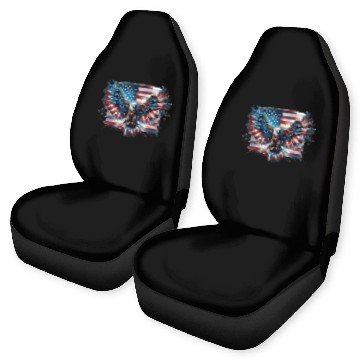 Discover Patriotic American Eagle Pride 4th of July Spirit Car Seat Covers
