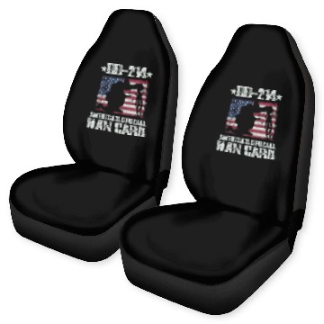 Discover DD-214 America's Official Man Card Veteran Pride Car Seat Covers