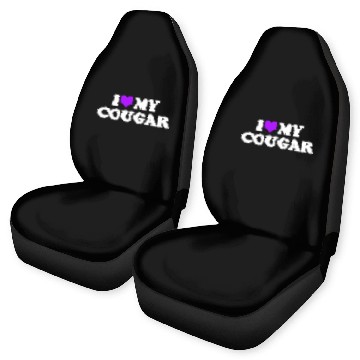 Discover I Love Cougars Cougar Humor Valentine's Day 3BK4 Car Seat Covers