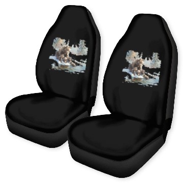 Discover Retro 399 Grizzly Bears Wilderness Scene 90s Car Seat Covers