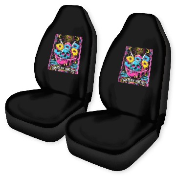 Discover Death by Donuts Tarot Card skull gothic bowl funny Car Seat Covers